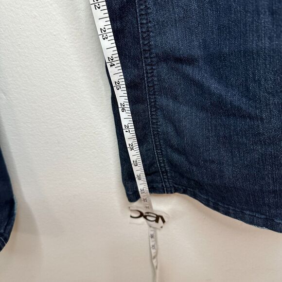 Vintage Z Cavaricci Dark Wash Low Rise Flare Front Tie Waist Jean Patch Pocket 7 - Picture 10 of 13